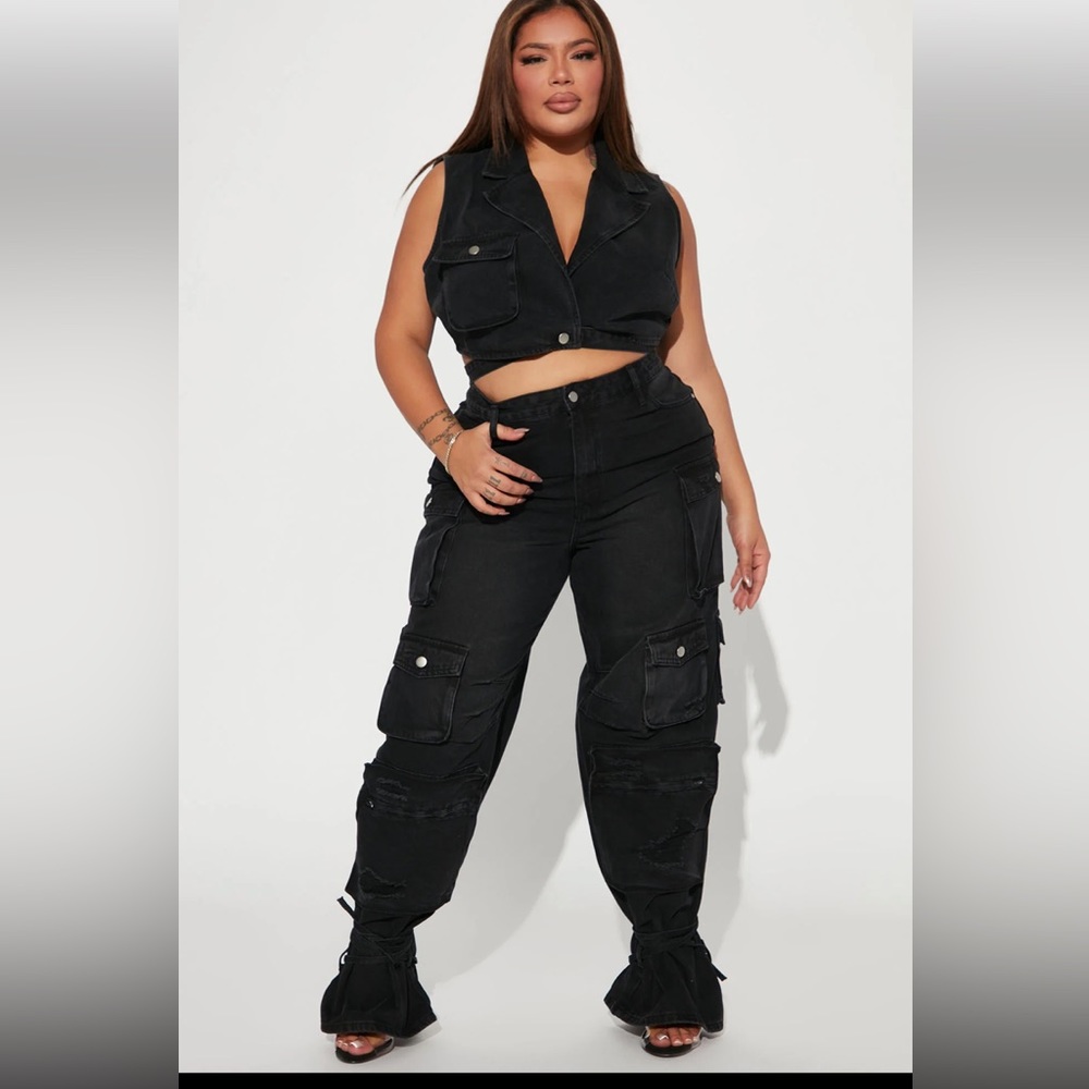 NWT Fashion Nova Billie Ankle Tie Cargo Size 14